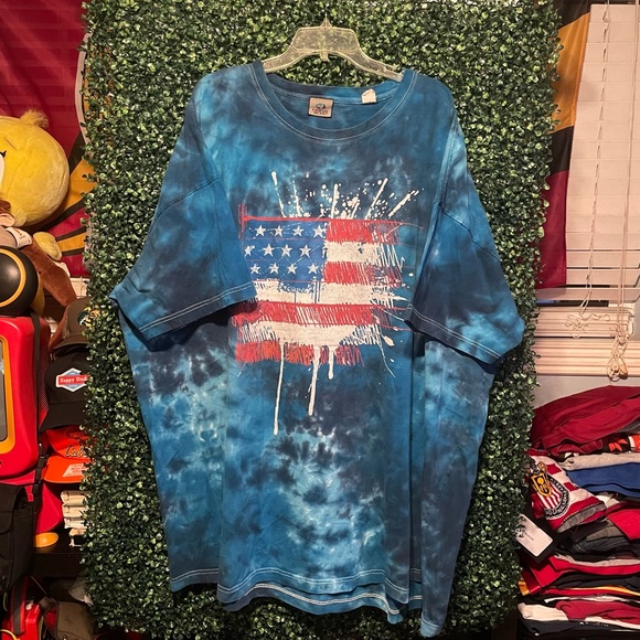 America Light Blue Thrifted Tee main image 1